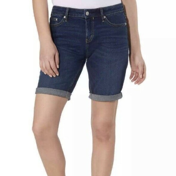 Calvin Klein Jean Denim Tiare Blue Bermuda Shorts - Picture 1 of 8